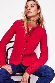 Boden Red Textured Stitch Cardigan - Image 1 of 6