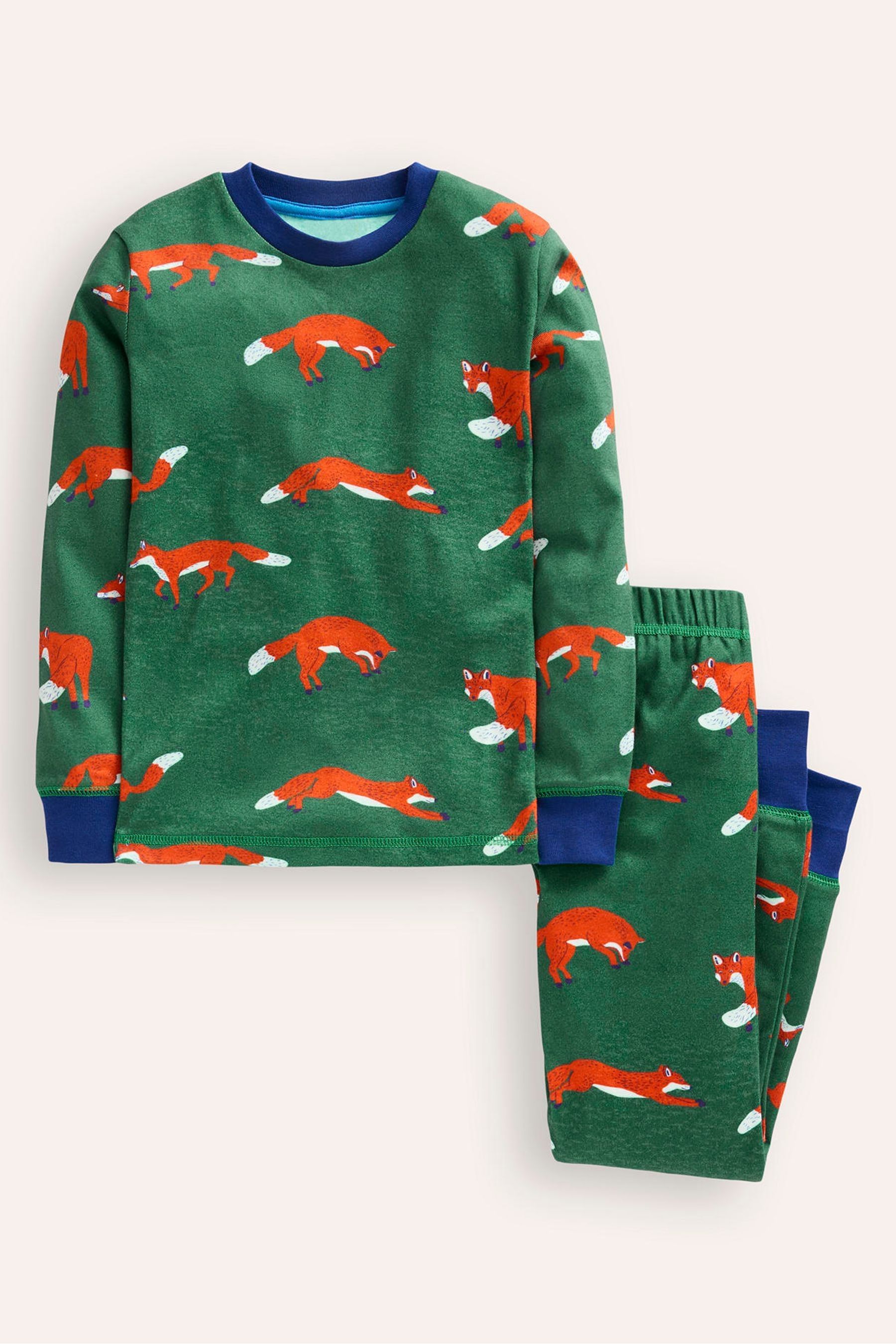 Buy Boden Green Snug Long John 100 Cotton Pyjamas from Next Luxembourg