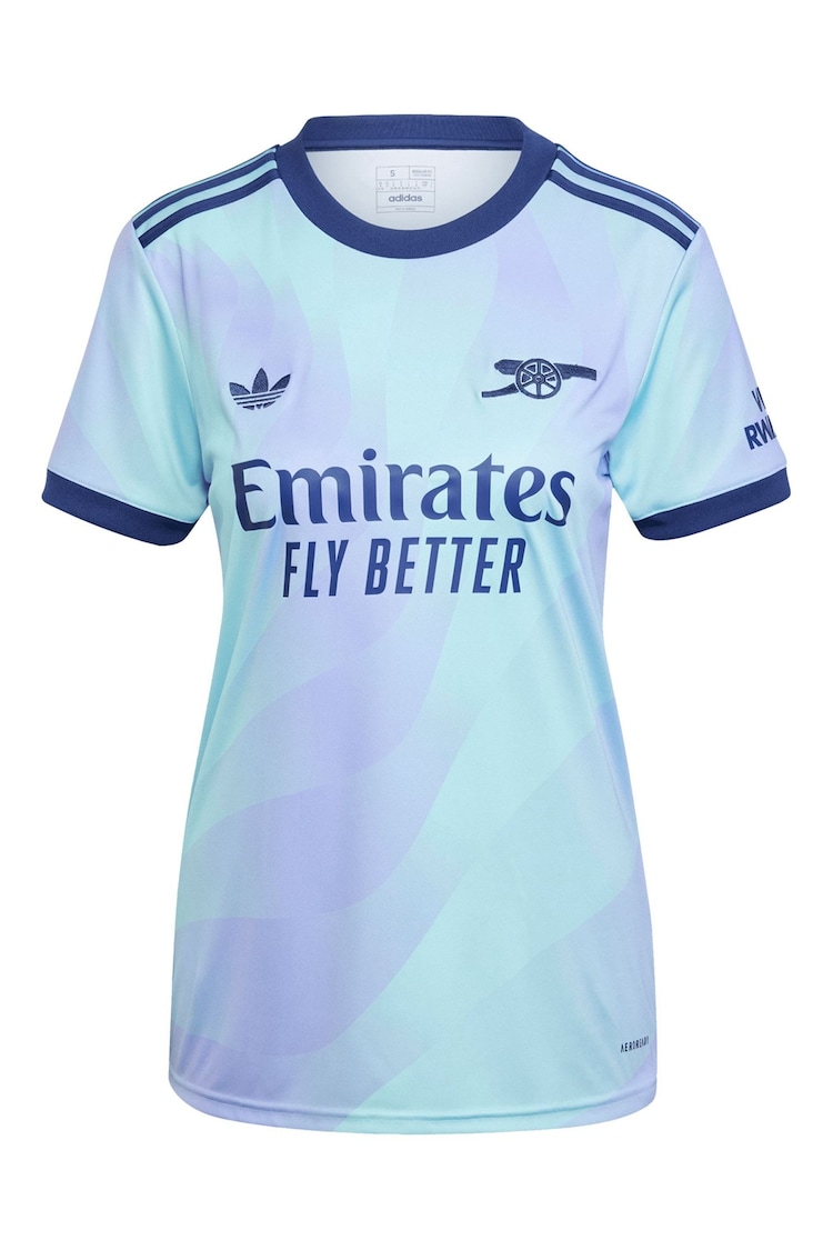 adidas Blue Womens Arsenal Third Shirt 2024-25 Rice 41 Printing - Image 2 of 3