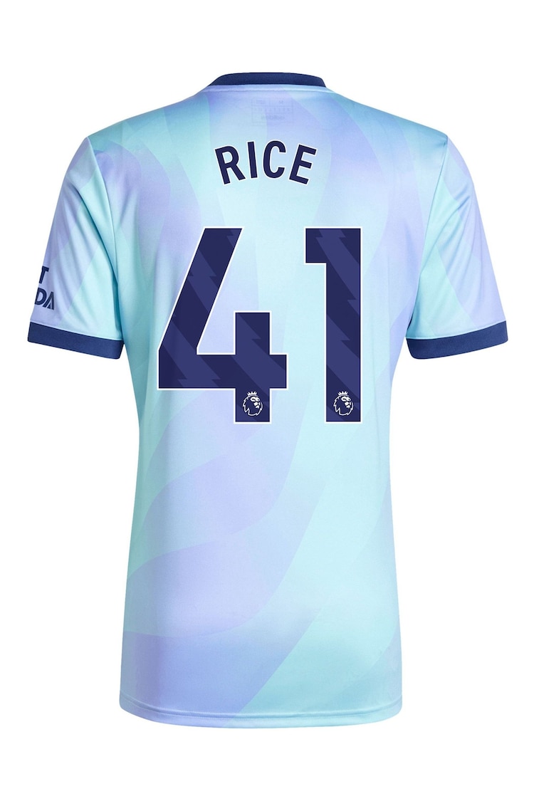 adidas orignal Blue Arsenal Third Shirt 2024-25 Rice 41 Printing - Image 3 of 3