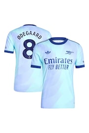 adidas orignal Blue Arsenal Third Authentic Shirt 2024-25 Odegaard 8 Printing - Image 1 of 3