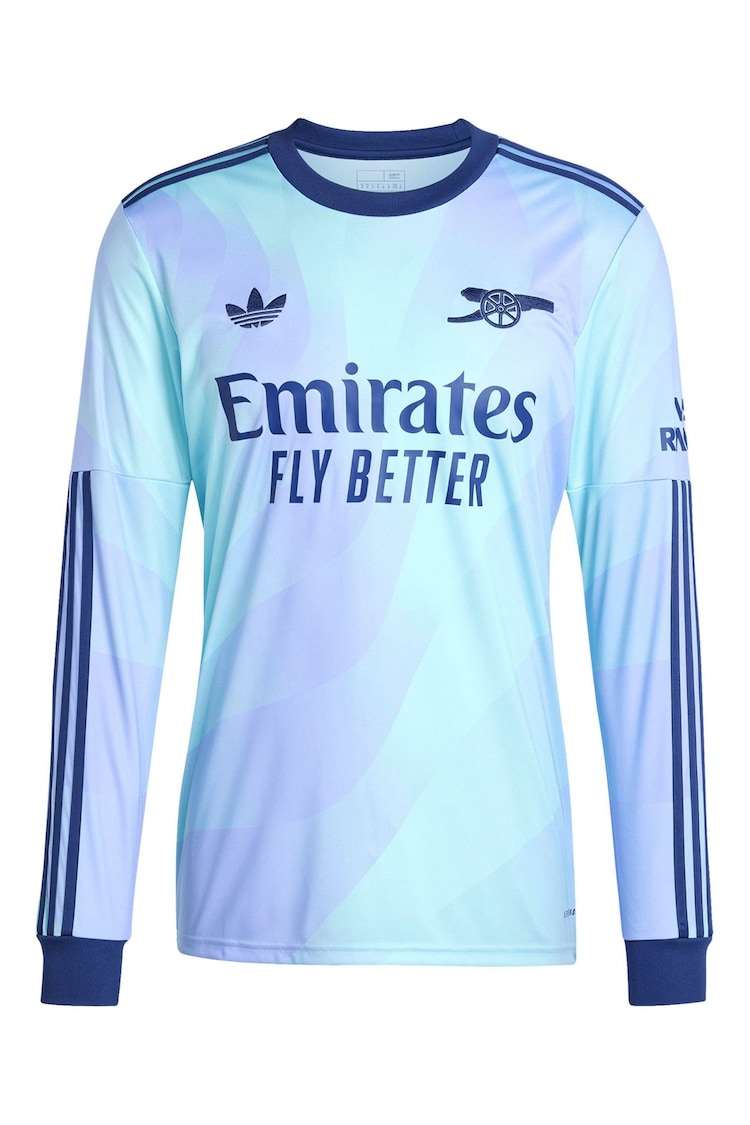 adidas orignal Blue Arsenal Third Shirt 2024-25 Long Sleeve Saka 7 Printing - Image 2 of 3