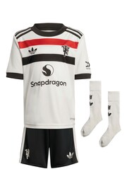 adidas White Manchester United EPL Third Mini Kit 2024-25 with Martinez 6 Printing - Image 2 of 3