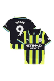 Puma Blue Kids Manchester City Away Shirt 2024-25 Dickov 9 Printing - Image 1 of 3