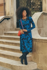 Boden Blue Puff Sleeve Blouson Dress - Image 1 of 6