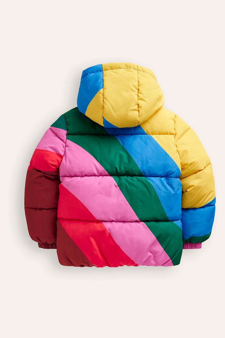 Boden Pink Rainbow Fun Padded Coat - Image 2 of 4