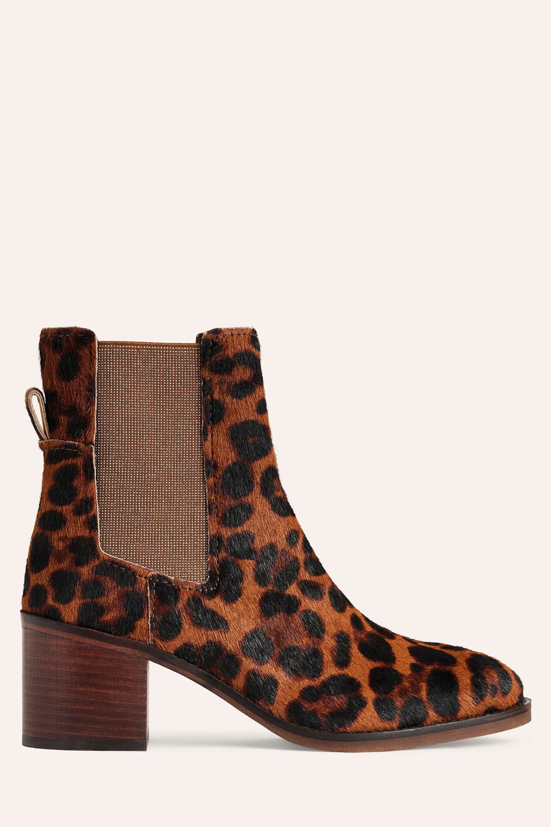 Buy Boden Animal Leopard Print Block Heel Chelsea Boots from Next Luxembourg