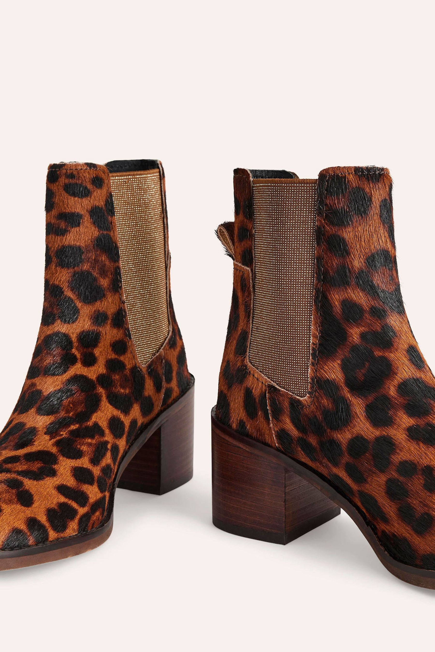 Buy Boden Animal Leopard Print Block Heel Chelsea Boots from the Next UK online shop
