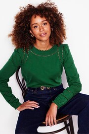 Boden Green Mila Long Sleeve Top - Image 1 of 5