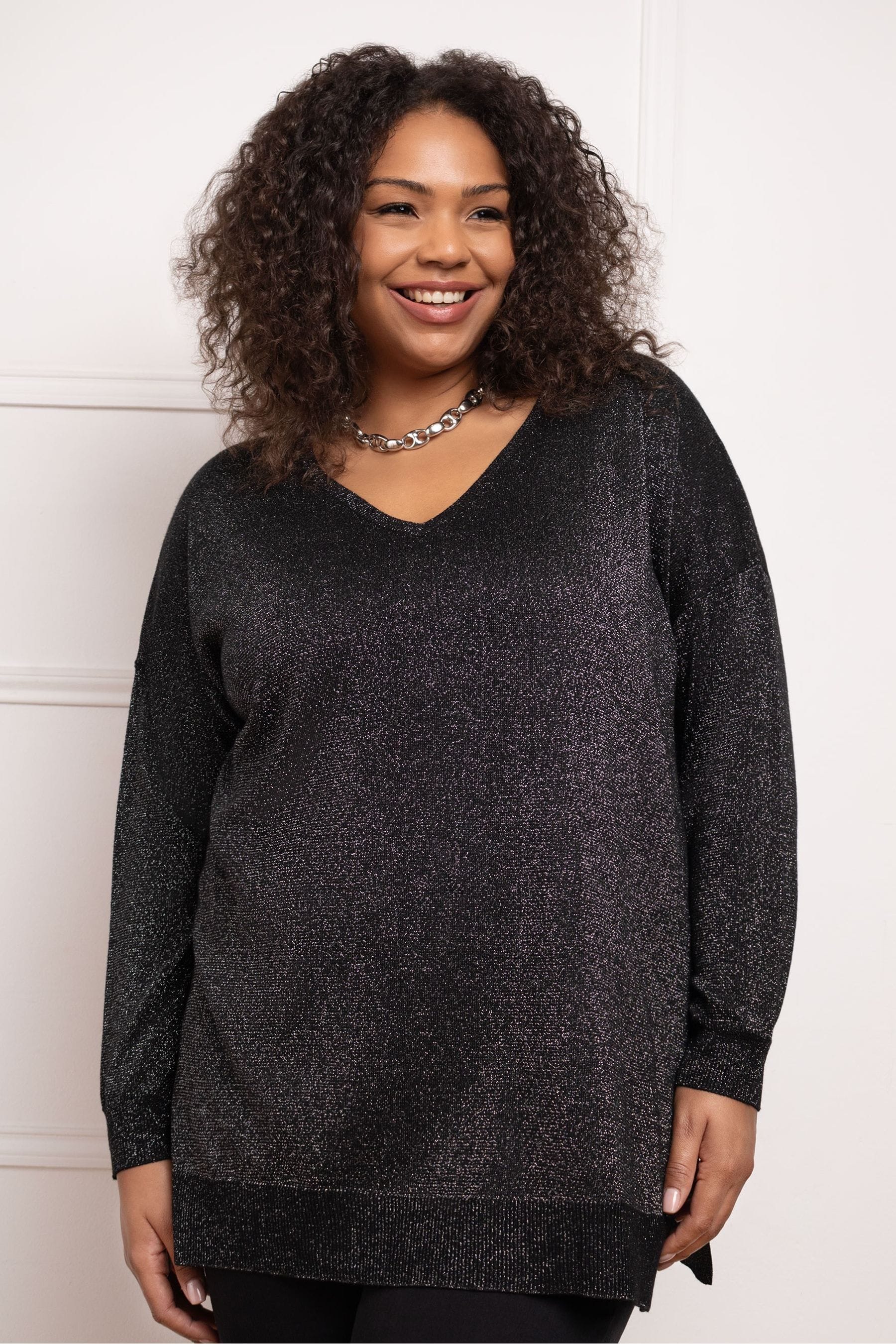 Black metallic jumper store