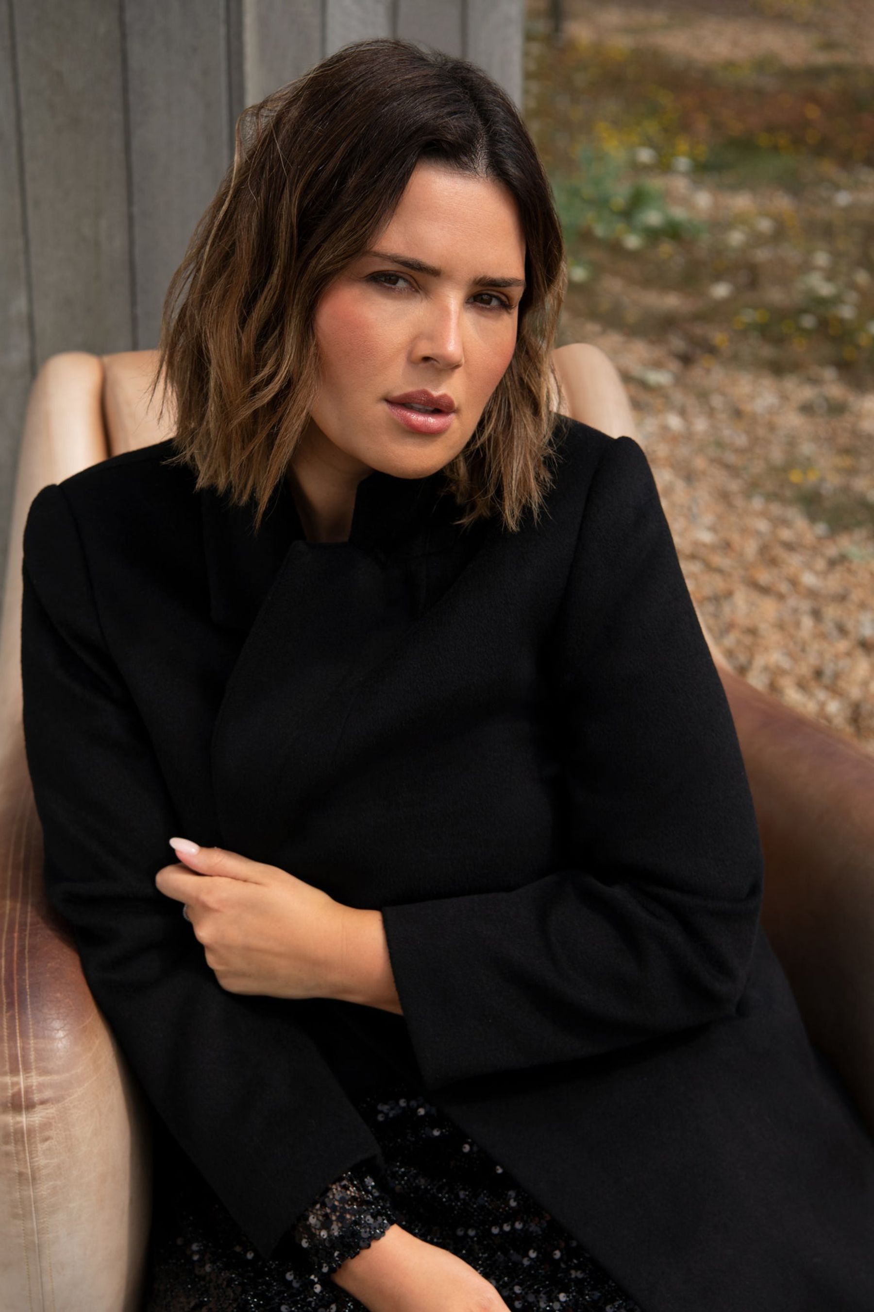 Short tailored coat clearance
