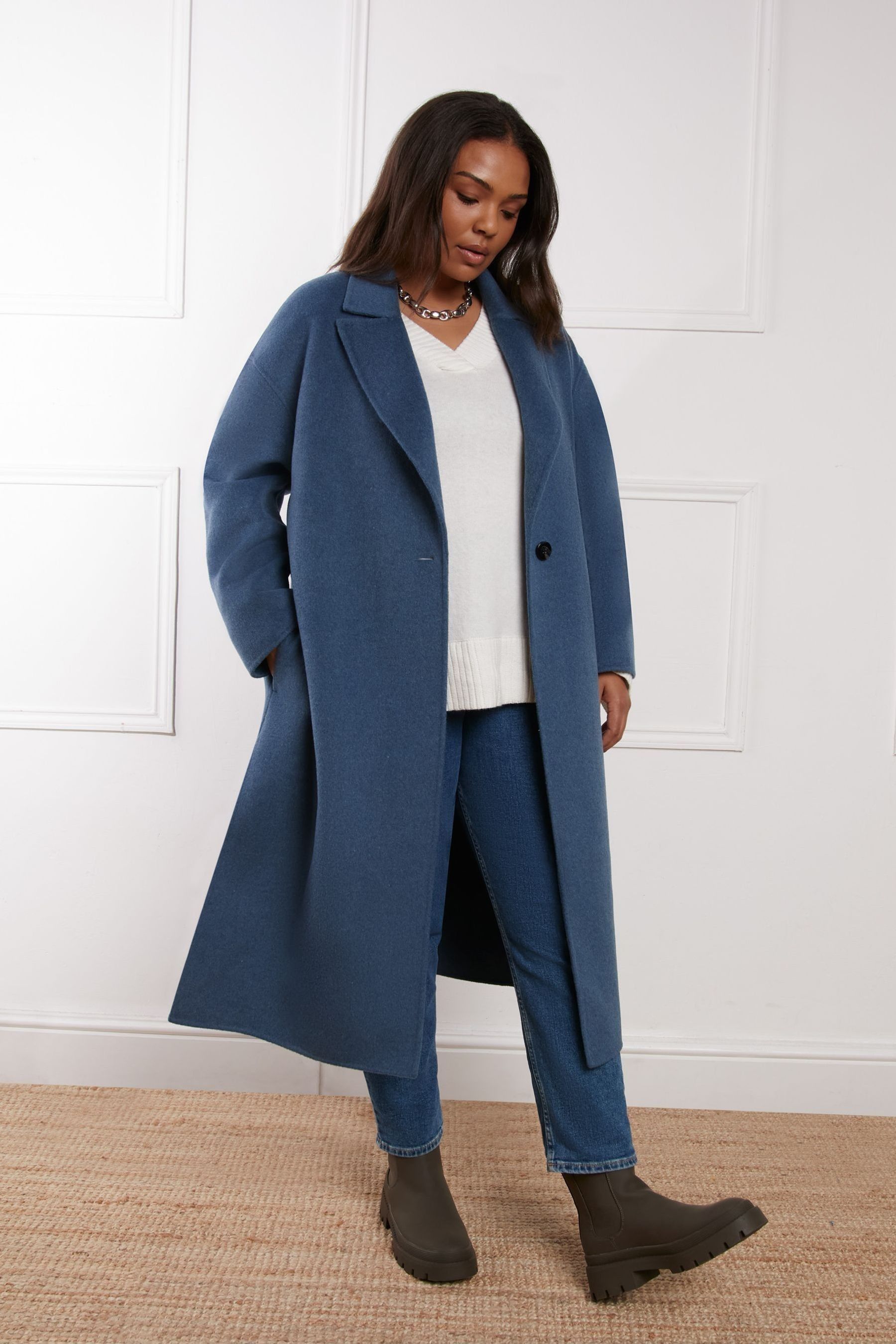 Wool blend long coat new arrivals