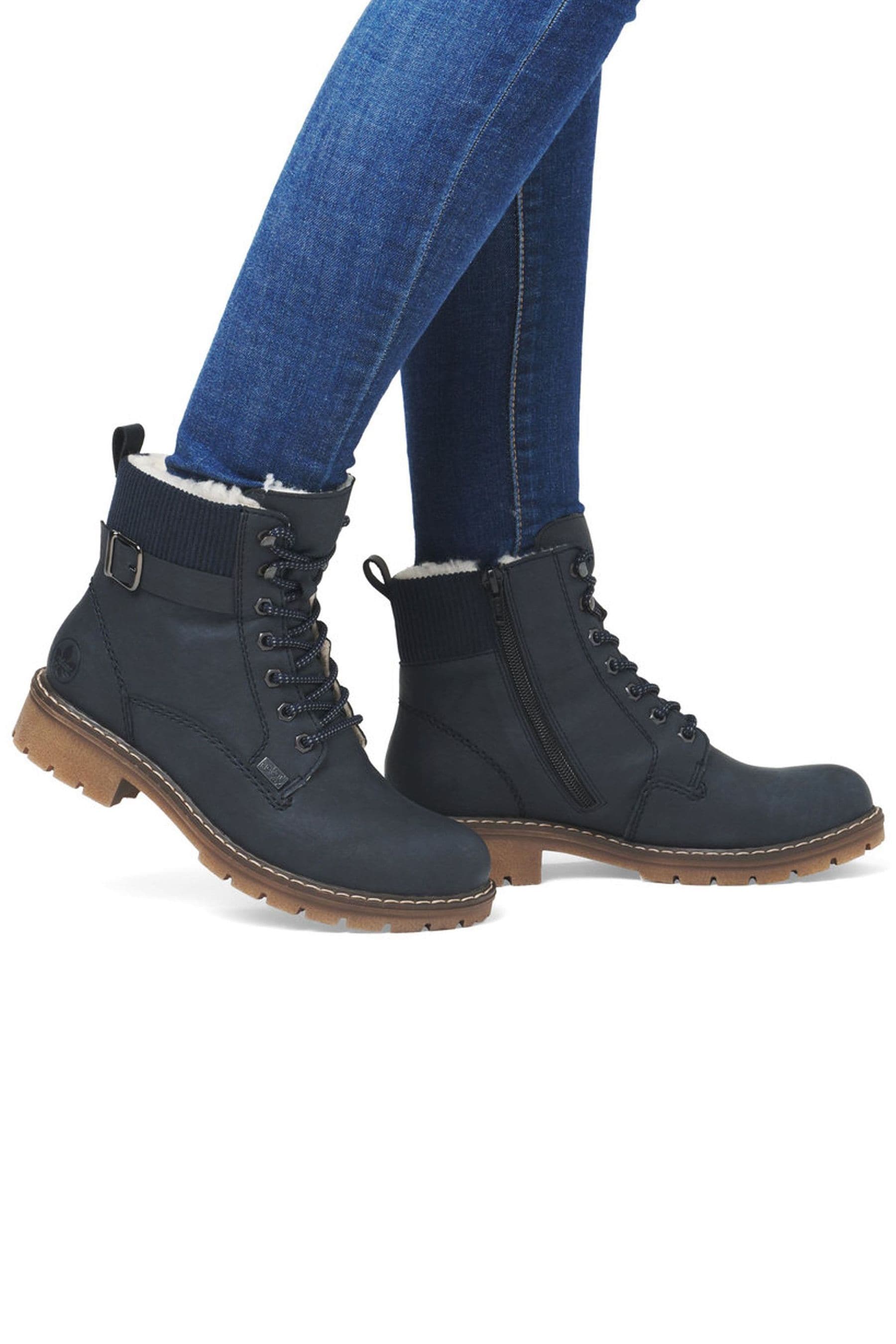 Rieker Womens Blue Walking Boots