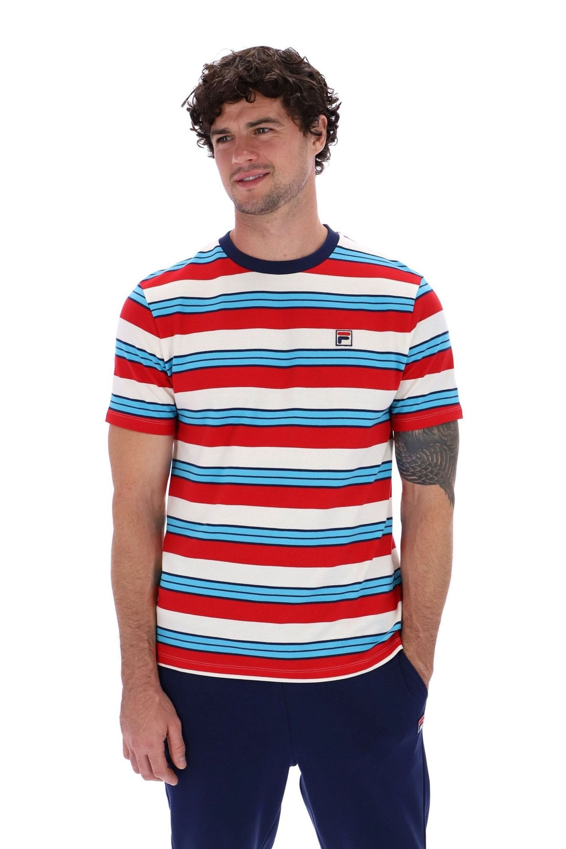 Buy Fila Blue Jesse Stripe 100 Cotton T Shirt from Next Singapore