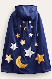 Boden Blue Embroidered Velvet Cape Dress - Image 3 of 4