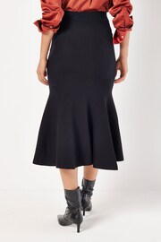 Apricot Black Flute Hem Knitted Midi Skirt - Image 4 of 4