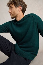 White Stuff Green Lambswool Crew Neck Jumper - Image 3 of 6