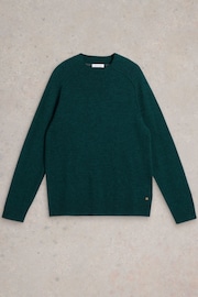 White Stuff Green Lambswool Crew Neck Jumper - Image 5 of 6