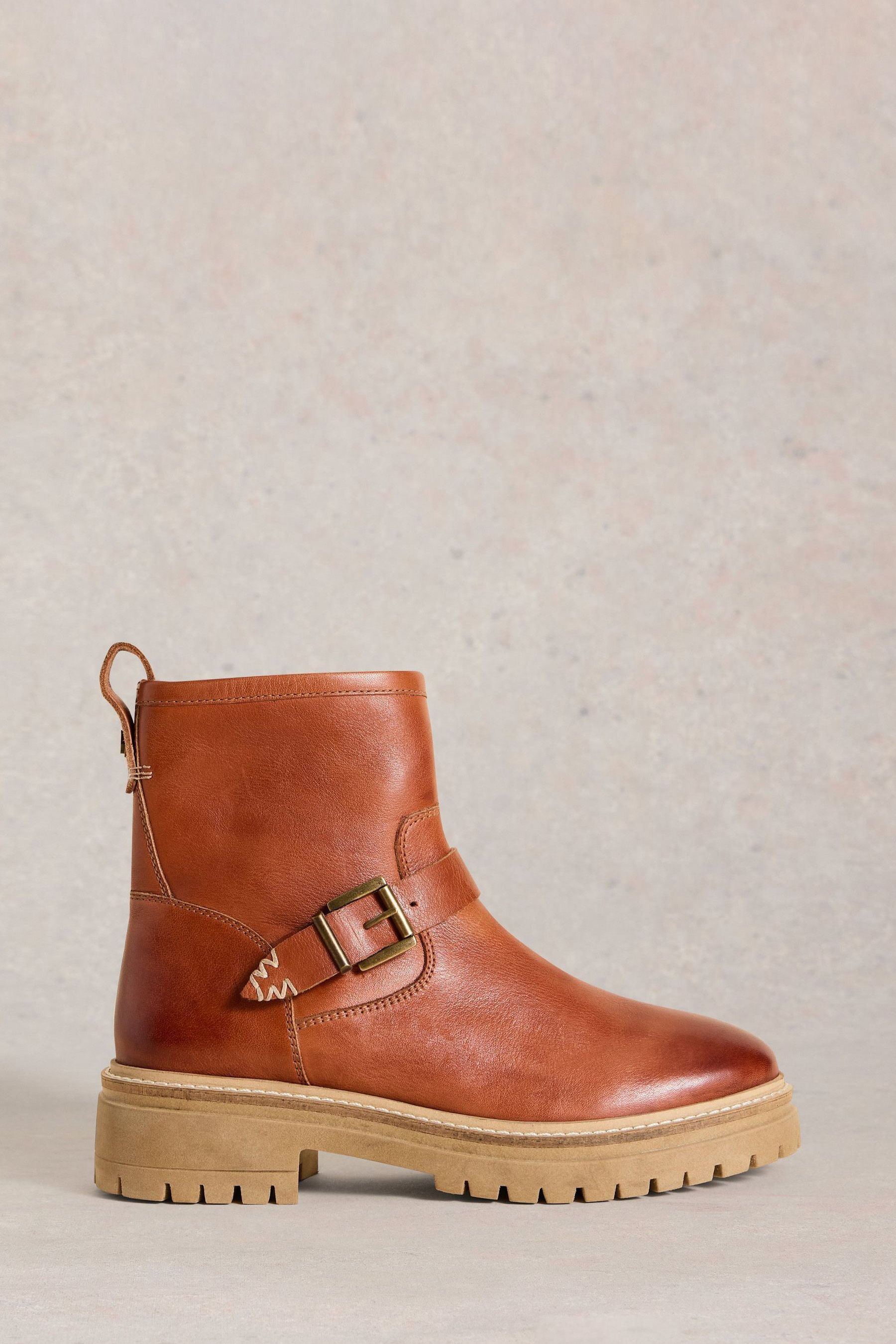 White Stuff Red Birdy Crop Biker Boots 6 Womens