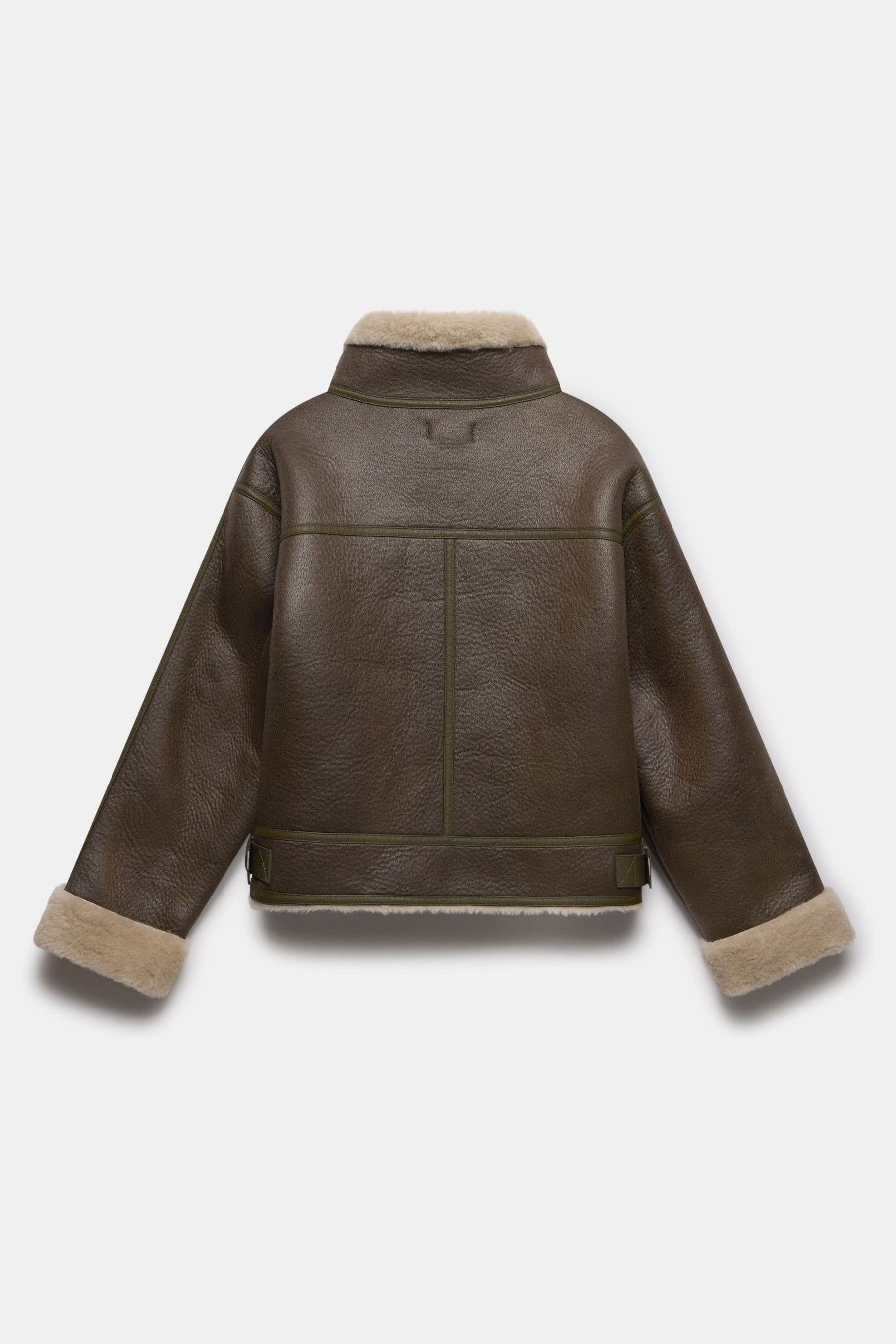 Buy Mint Velvet Green Khaki Funnel Neck Aviator Jacket from Next Luxembourg