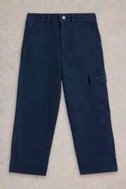 White Stuff Blue 100% Cotton Mabel Twill Trousers - Image 1 of 3