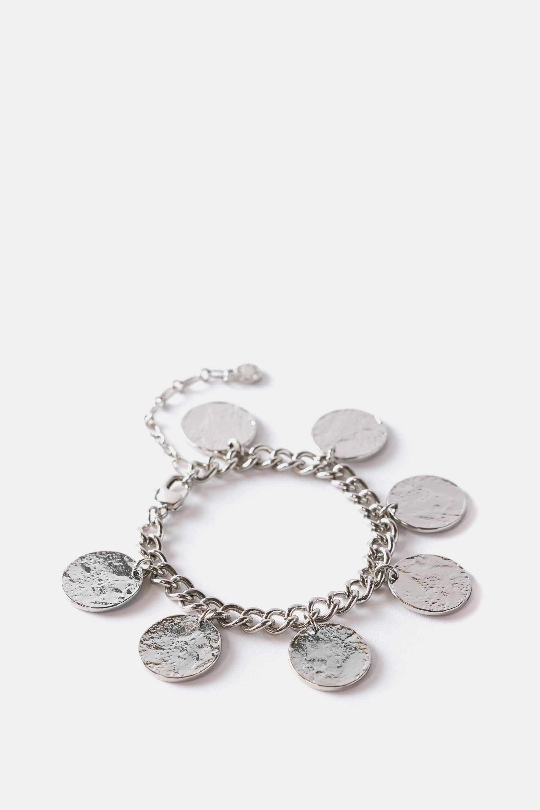 Buy Mint Velvet Silver Tone Hammered Charm Bracelet from the Next UK online shop