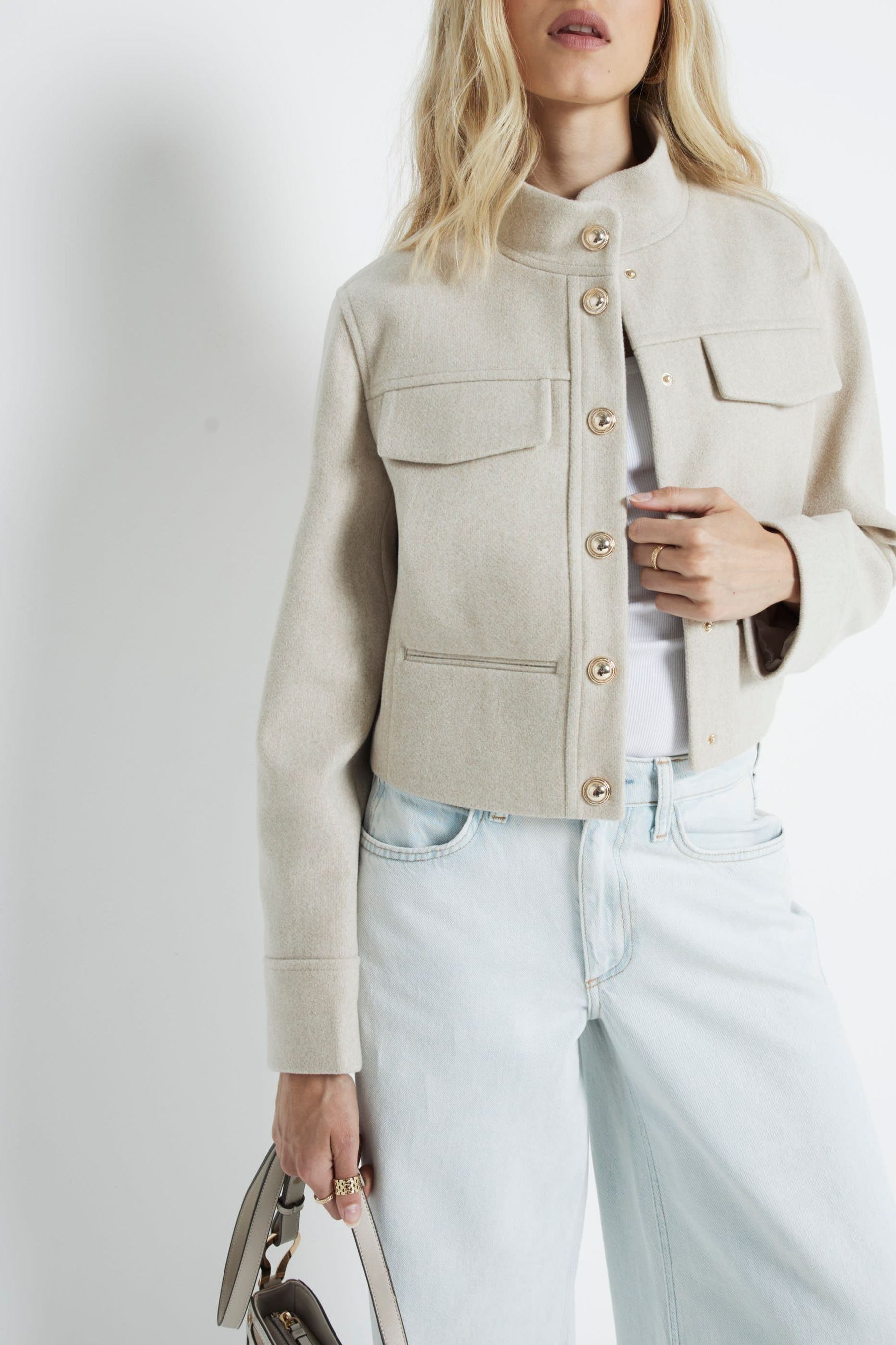 River island teddy jacket deals