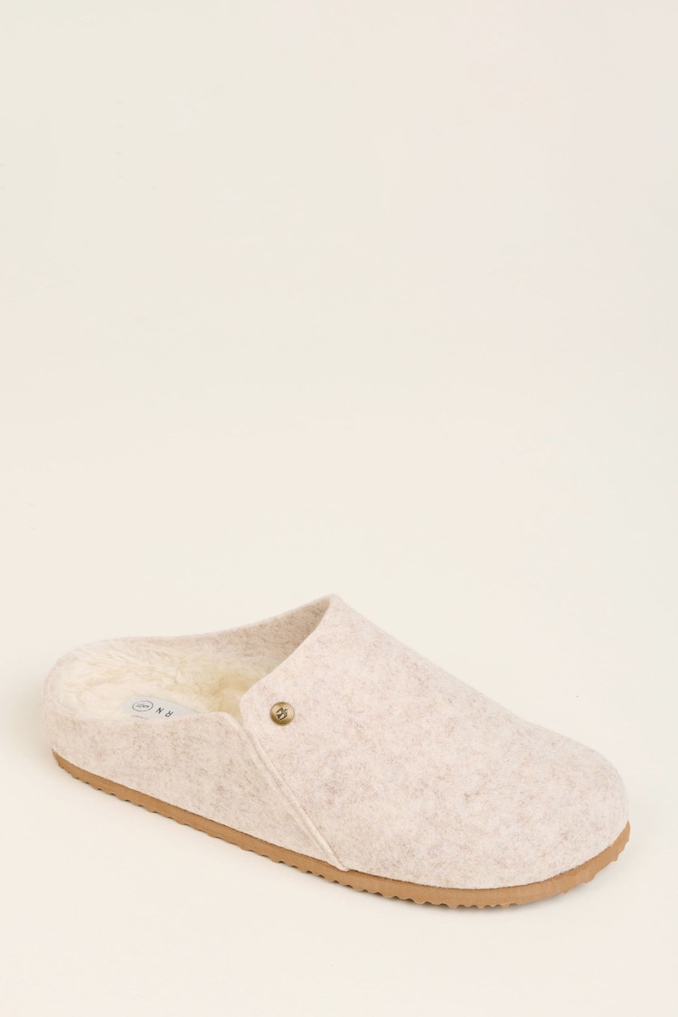 Brakeburn Cream Felted Slippers - Image 2 of 4