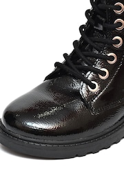 ToeZone Abby Girls Patent Leather Ortholite Ankle Black Boots - Image 3 of 4