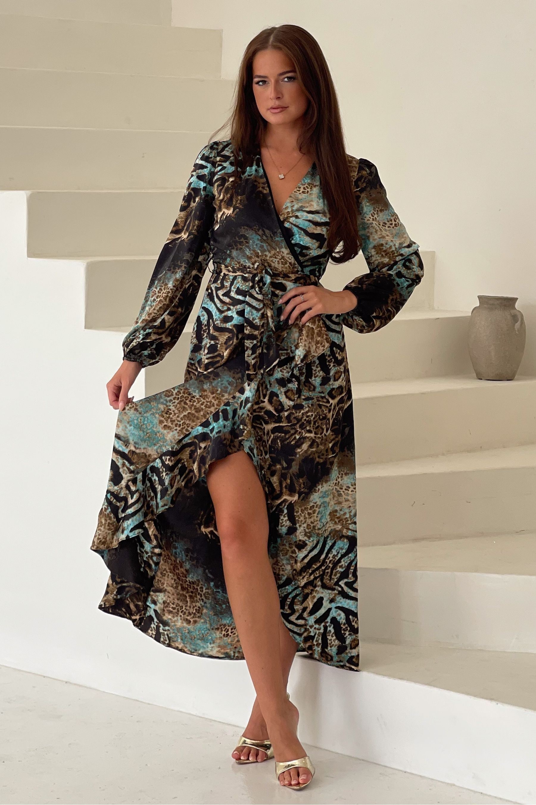 Girl in mind lace frill hem midi dress clearance