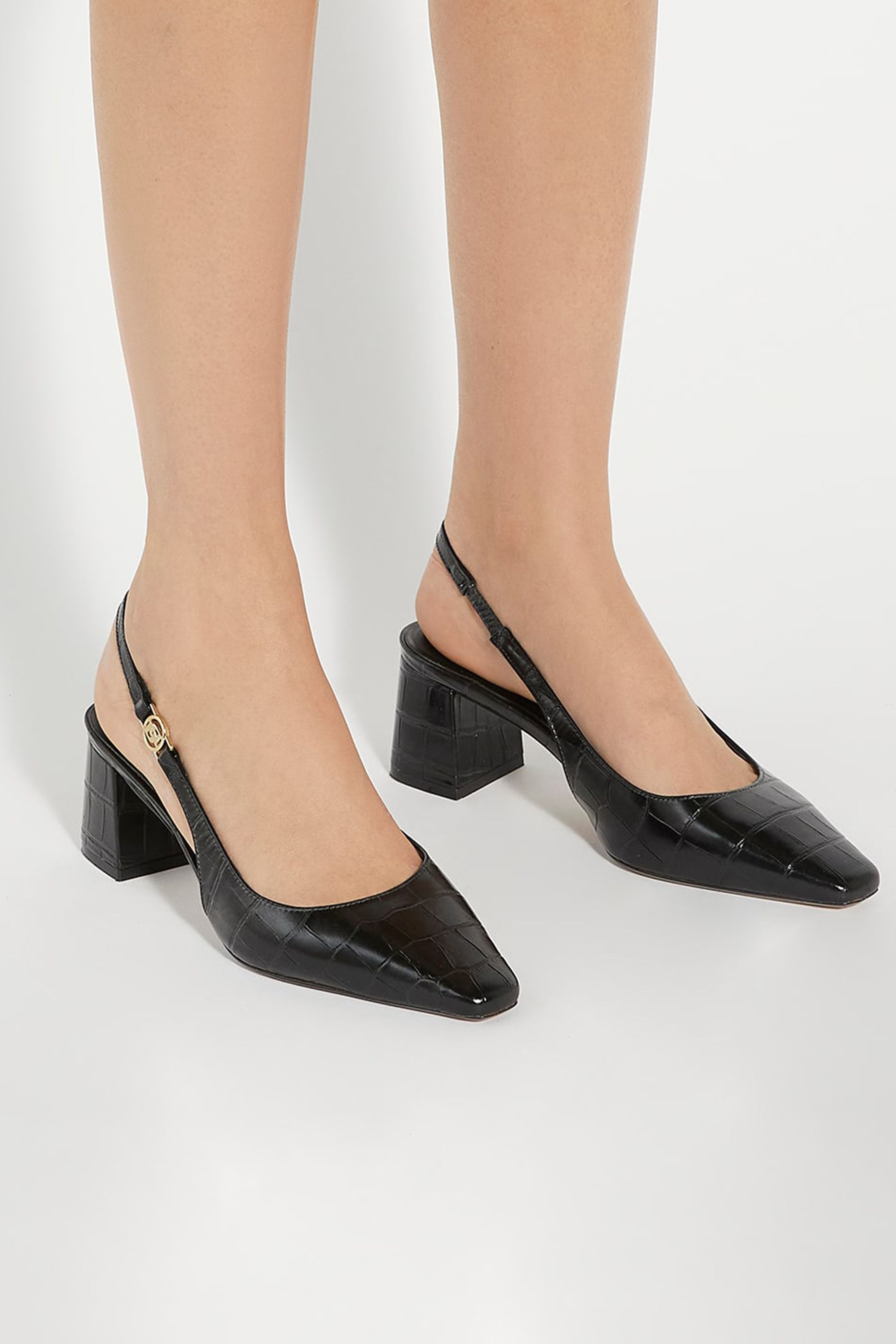 Dune black block heel shoes store