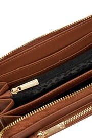 Dune London Brown Kelbey Zip Around Long Purse - Image 2 of 4