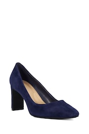 Dune London Blue Arriving Comfort Mid Block Heel Shoes - Image 3 of 6