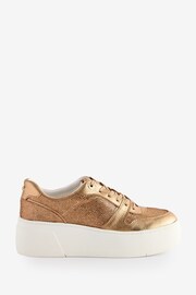 Dune London Brown Evangelyn Flatform Lace-Up Trainers - Image 2 of 2