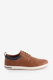 Dune London Brown Wide Fit Wide Fit Travels Colour Detail Trainers - Image 1 of 2