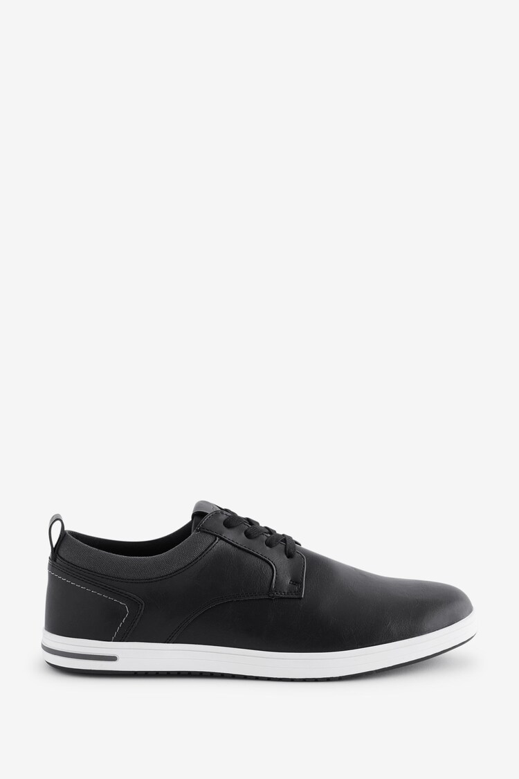 Dune London Black Wide Fit Travels Colour Detail Trainers - Image 1 of 1