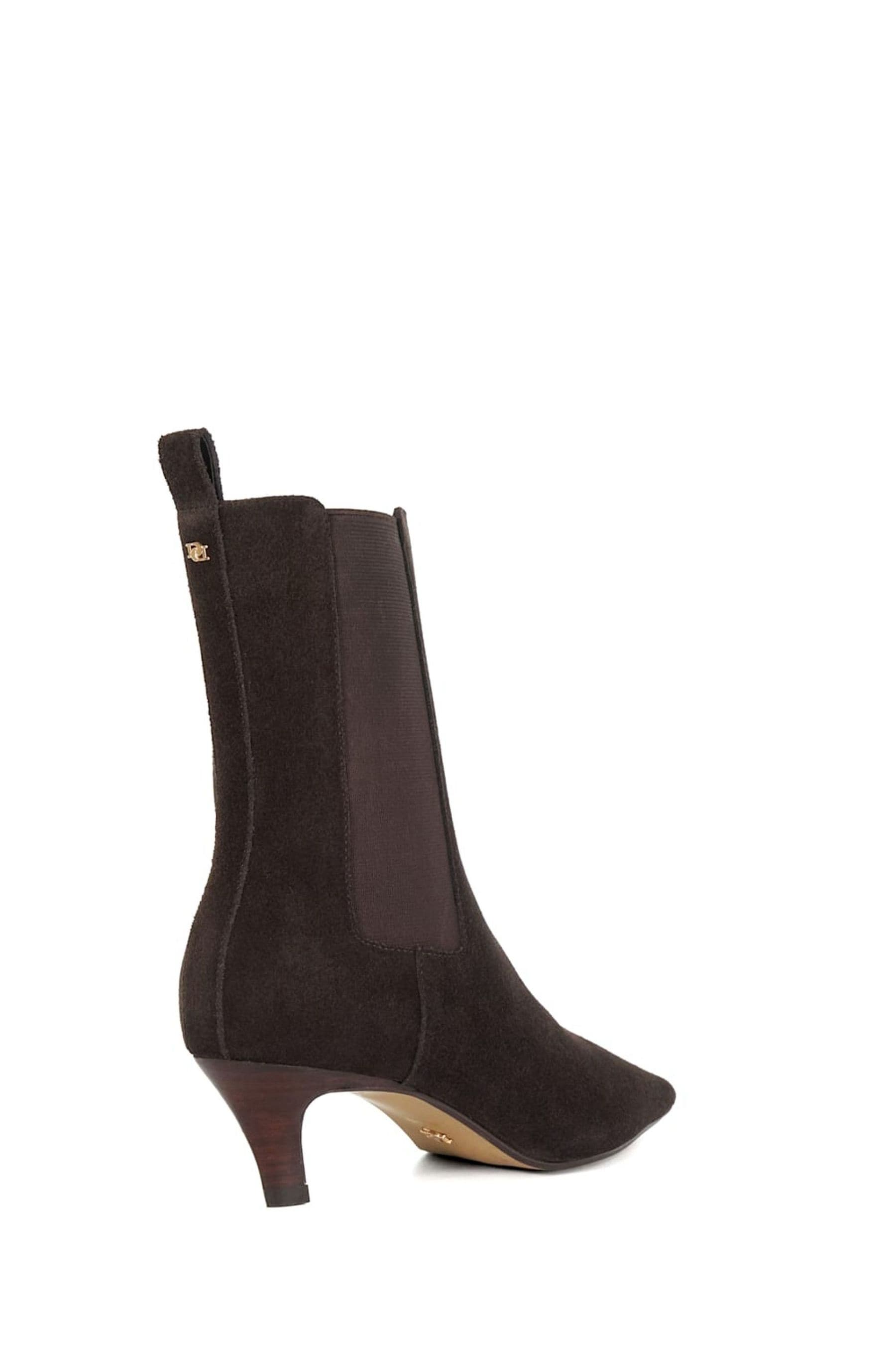Buy Dune London Brown Chrome Odele Angle Midi Heel Ankle Boots from Next Luxembourg