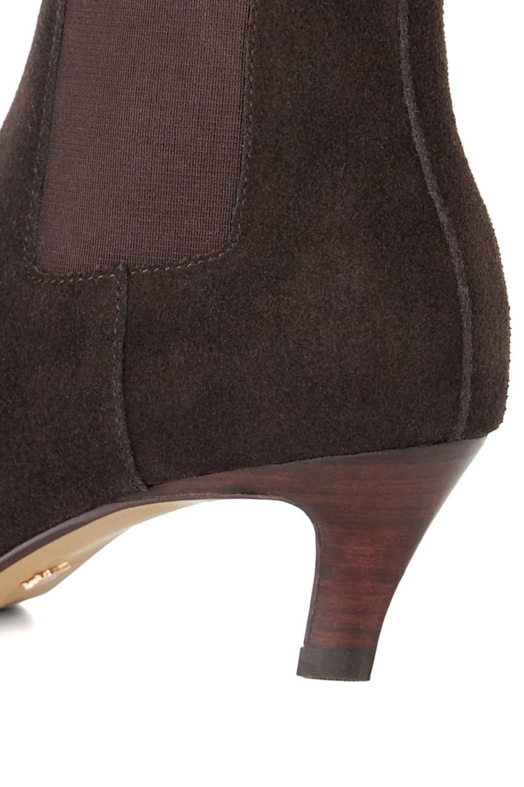 Dune London Brown Odele Angle Midi Heel Ankle Boots - Image 5 of 5