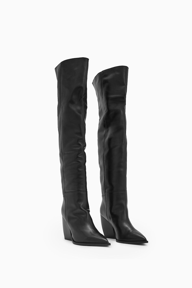 AllSaints Black Reina Boots - Image 2 of 7