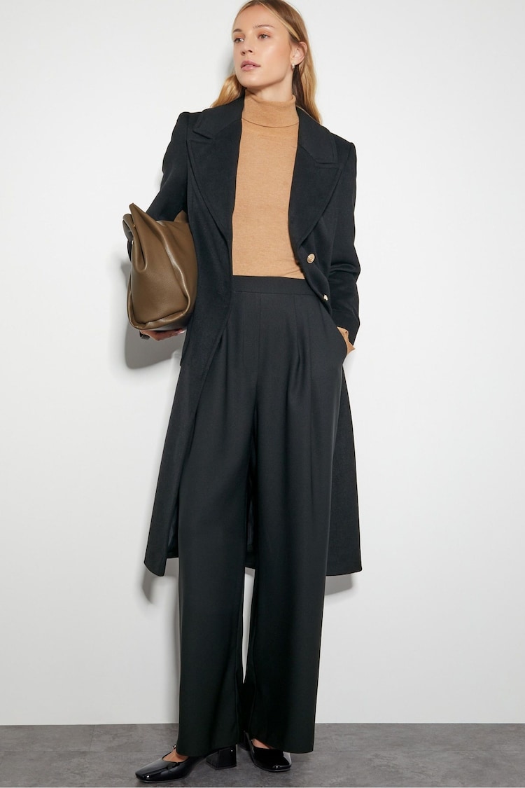 Monsoon Black Fleur Military Longline Coat - Image 2 of 5