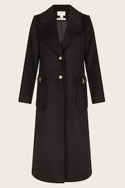 Monsoon Black Fleur Military Longline Coat - Image 5 of 5