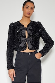 Monsoon Belinda Bow Sequin Jacket - 圖片 1，共 4