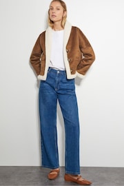 Monsoon Natural Jojo Reversible Faux Shearling Jacket - Image 6 of 9