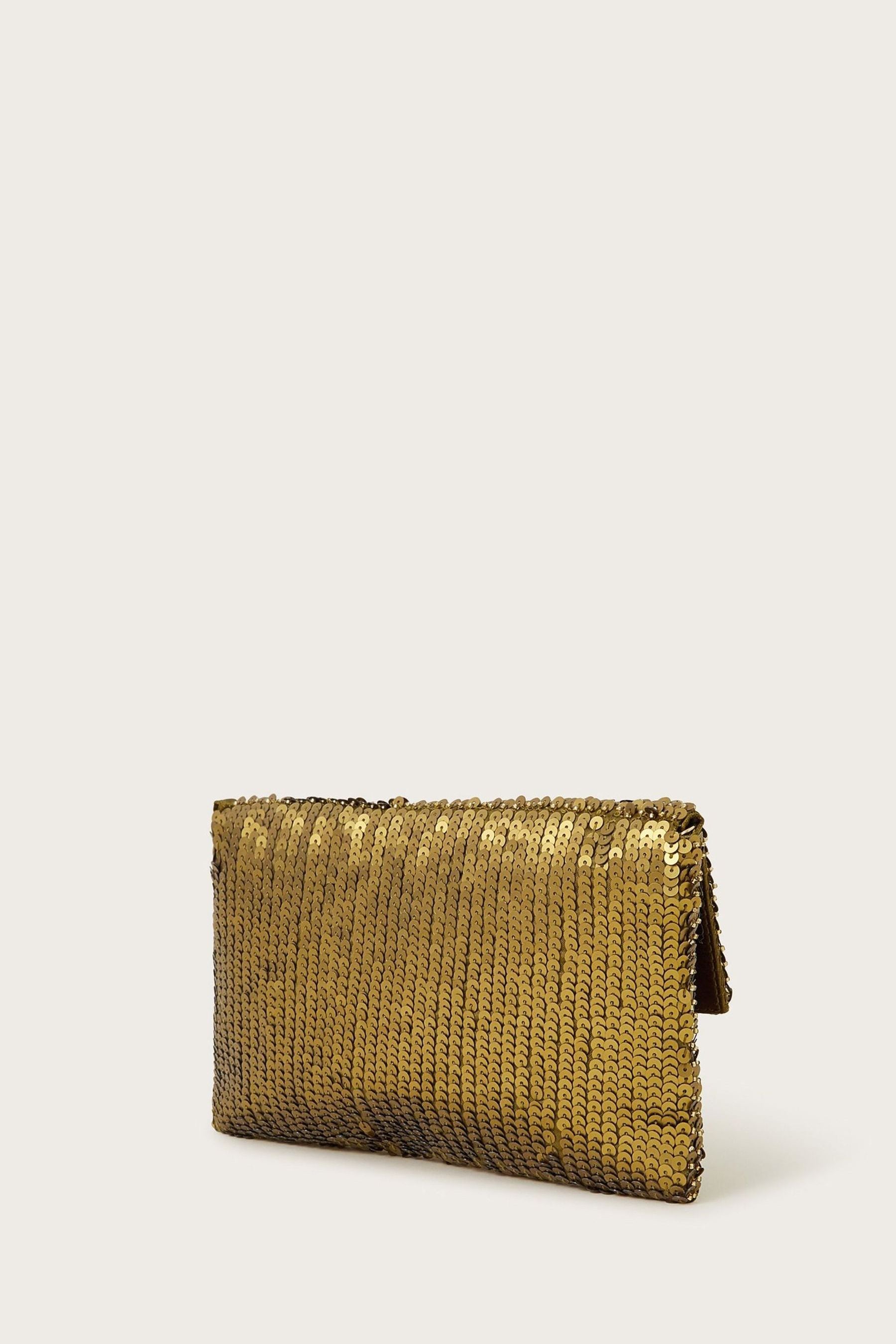 Buy Monsoon Green Sofia Sequin Clutch Bag from Next Luxembourg