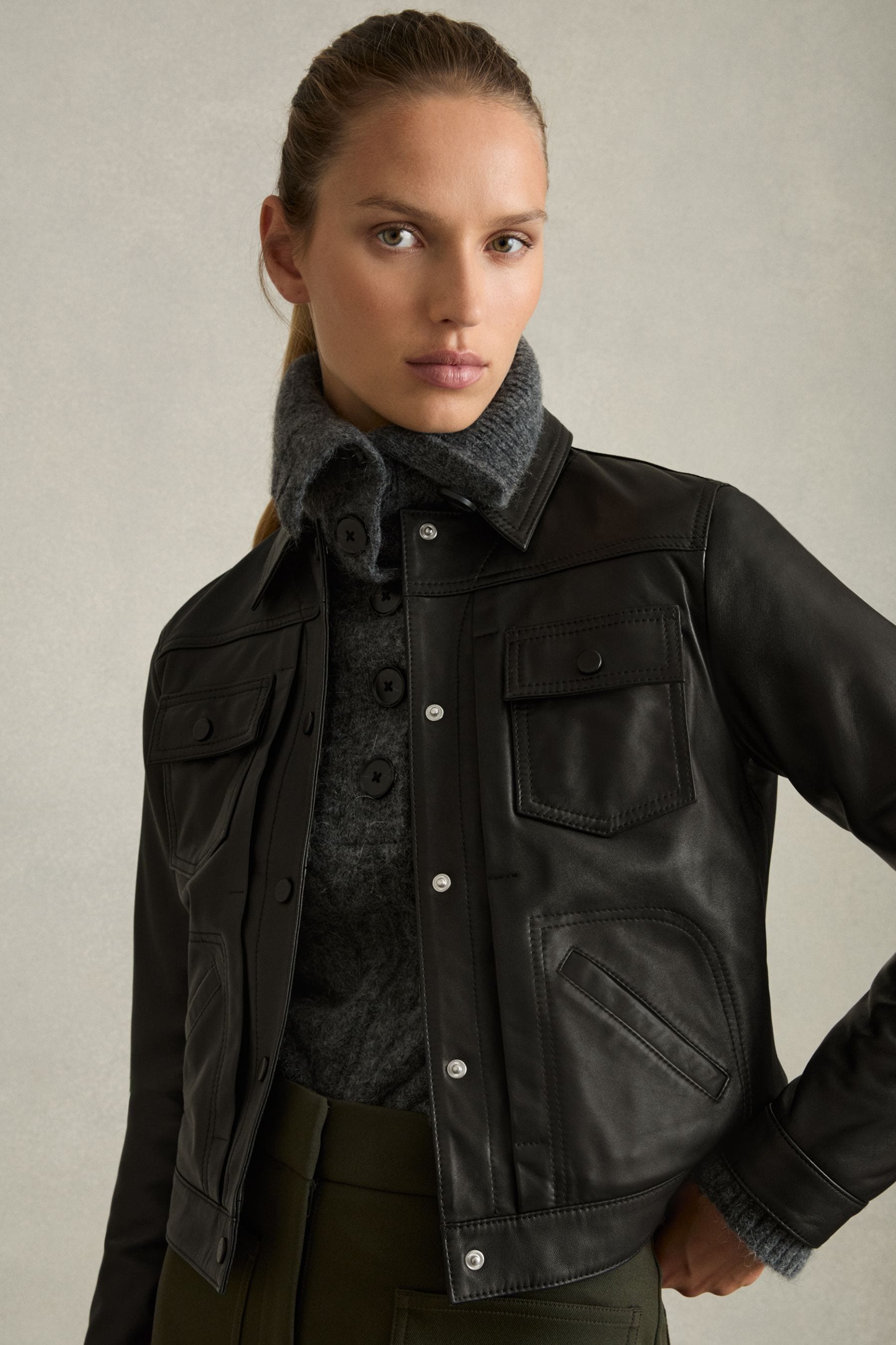 Reiss trucker jacket top