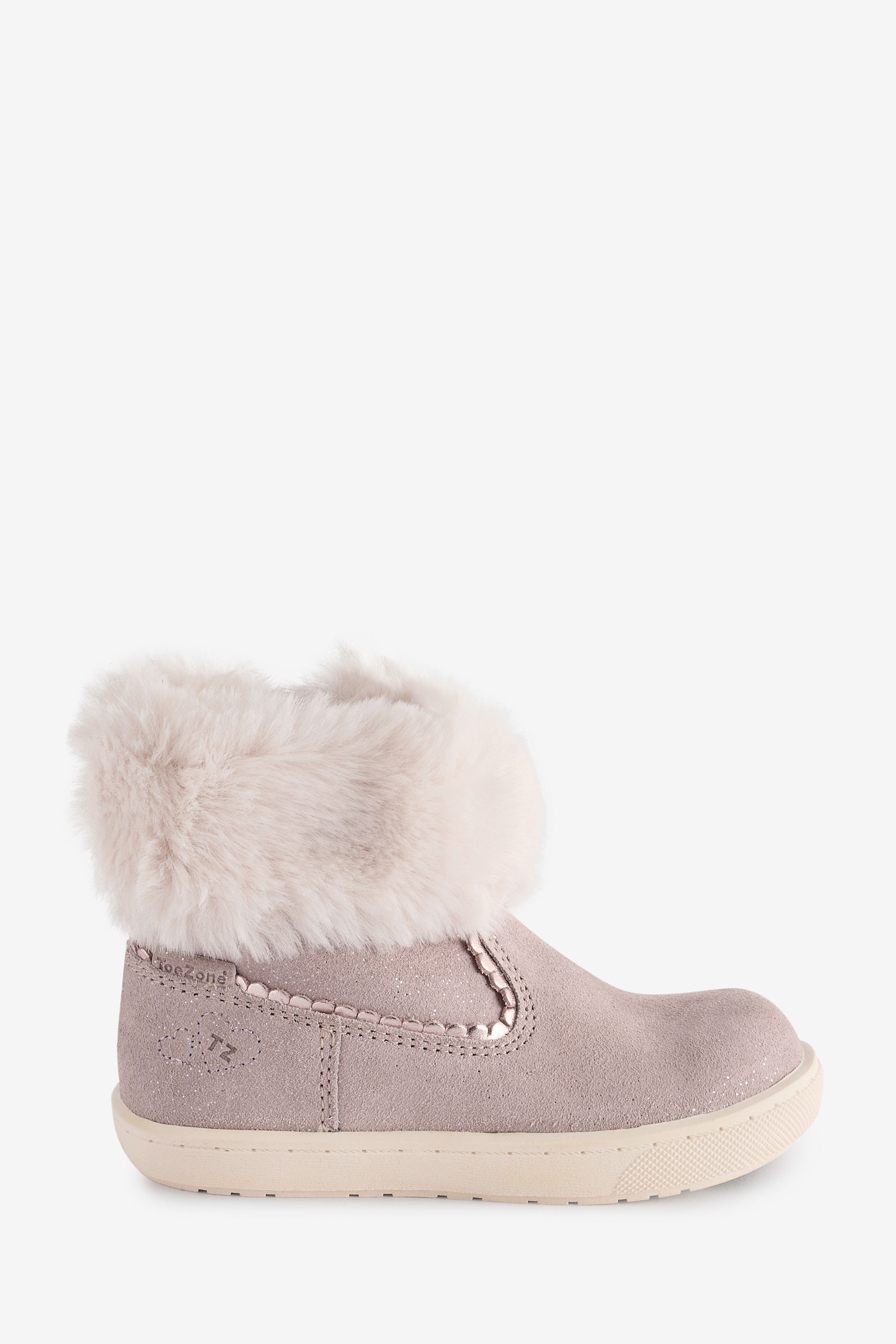 Buy Toezone Faith Girls Suede Leather Fur Zip Boots from Next Malta