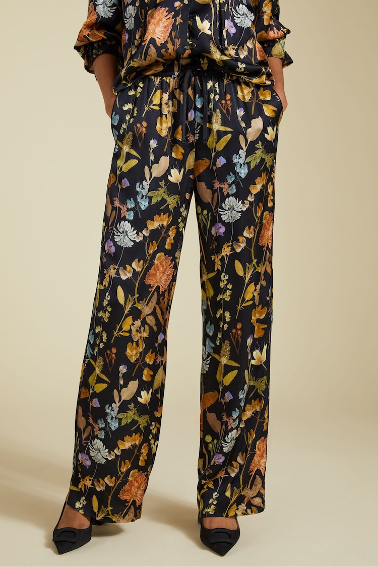 Baukjen Mandy Printed Satin Black Trousers - Image 2 of 5