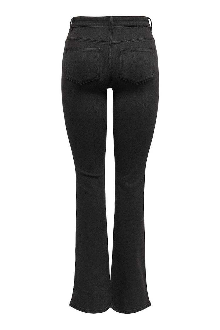 ONLY Black Lola High Waisted Flared Jeans with Comfort Stretch - Image 3 of 3