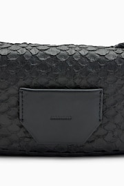 AllSaints Black Madea Snake Effect Cross-Body Bag - Image 4 of 6