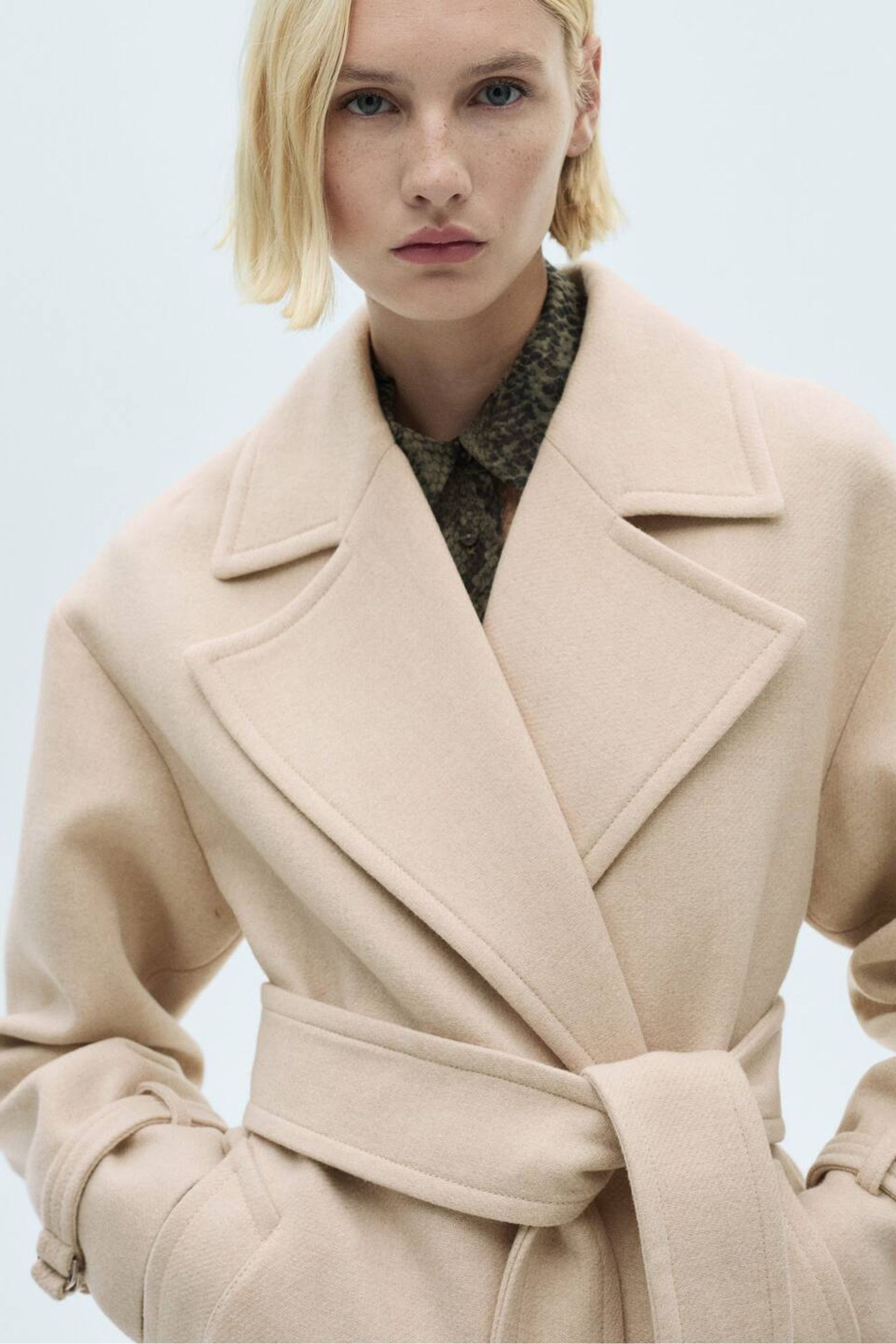 Buy Mango Cream Smart Wool Coat from the Next UK online shop
